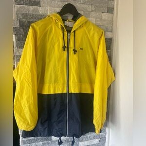 Women’s ACTRA Full Zip Nylon Blend Windbreaker Jacket-Yellow & Blue-Small